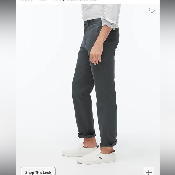 NWT J Crew Factory Straight Fit‎ Flex Chino Pant in Dark Grey Size 29 x 32 - Picture 5 of 7